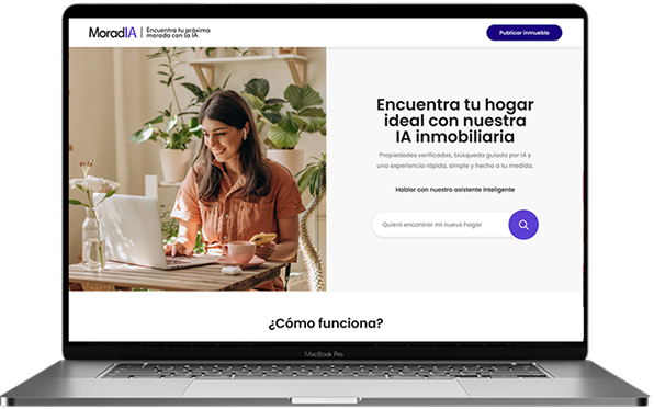 Página inicial de la plataforma MoradIA